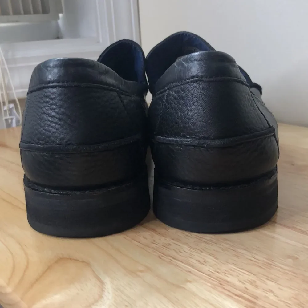 MARK NASON for SKECHERS size 13 black casual dress leather slip on loafers